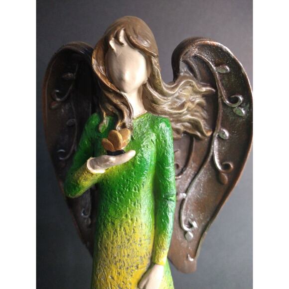 Bless This House Angel Figurine 14.5” Resin Stone Look Tabletop Statue - Picture 5 of 9